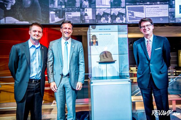 (L-R) Arby's Director of Digital and Social Media Josh Martin, Arby's CEO Paul Brown, and Newseum President & CEO Jim Duff.